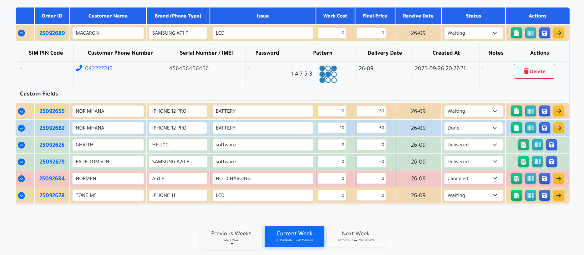 Repair Shop Management System (lifetime)